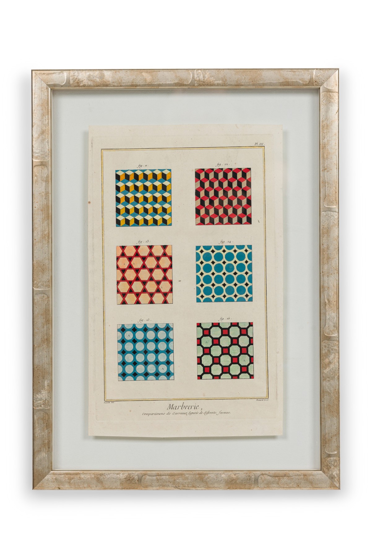 French Baroque Style Marbrerie Print Titled Plate III